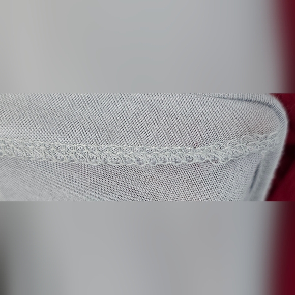 Rock L.A Women's Small, Gray Soft Dress, front V Neck with Ruffles, Tie Back - Picture 3 of 6